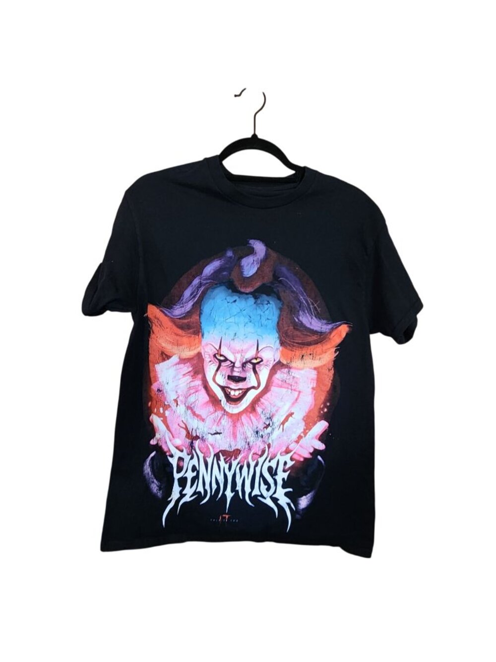 Pennywise IT Black T Shirt Mens Size M 100% cotton